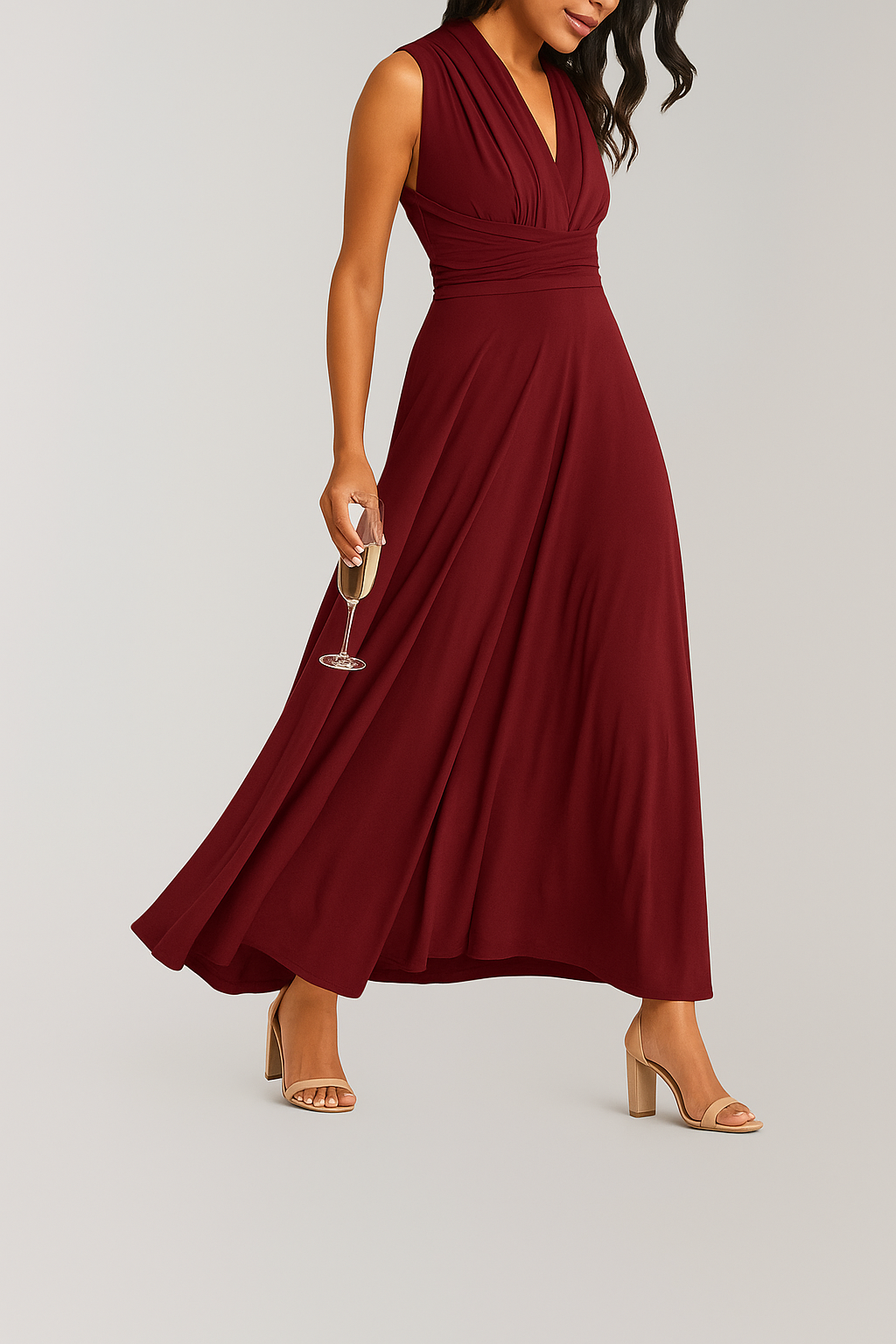 Damen Unendlichkeitskleid Polyester