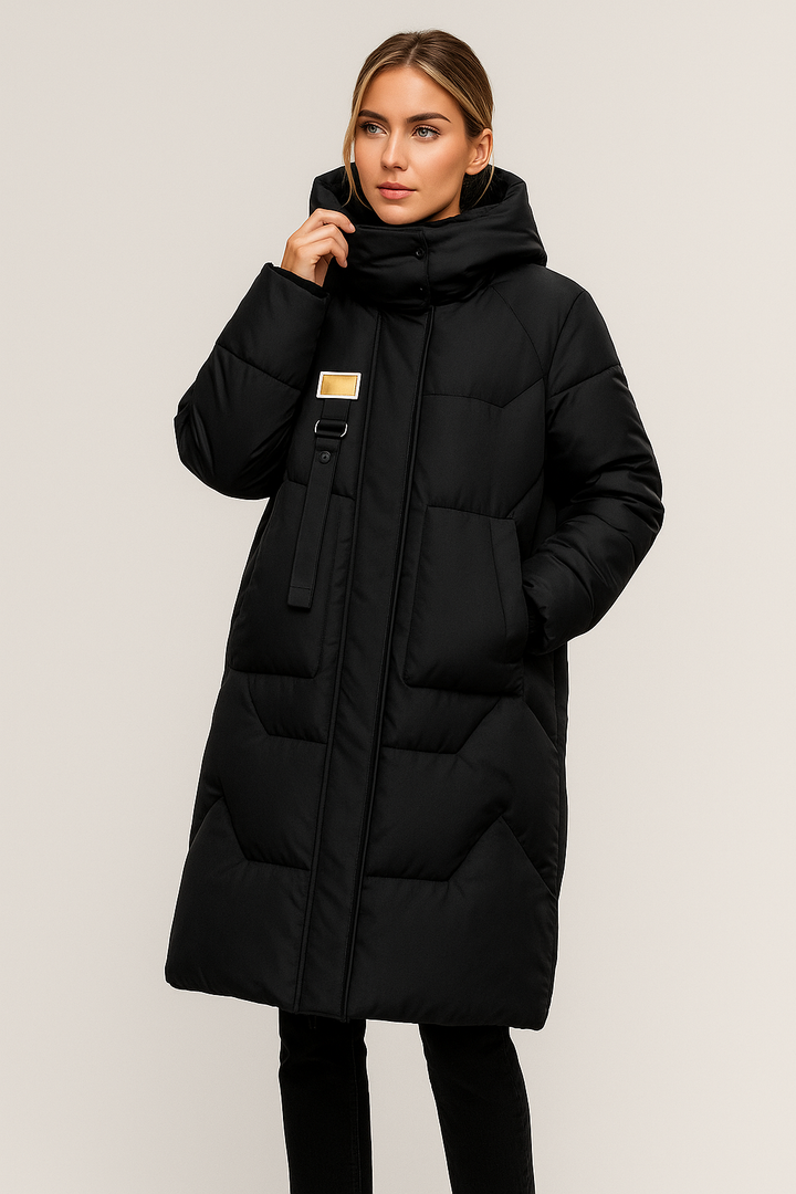 Damenjacke Lange Pufferjacke Polyester