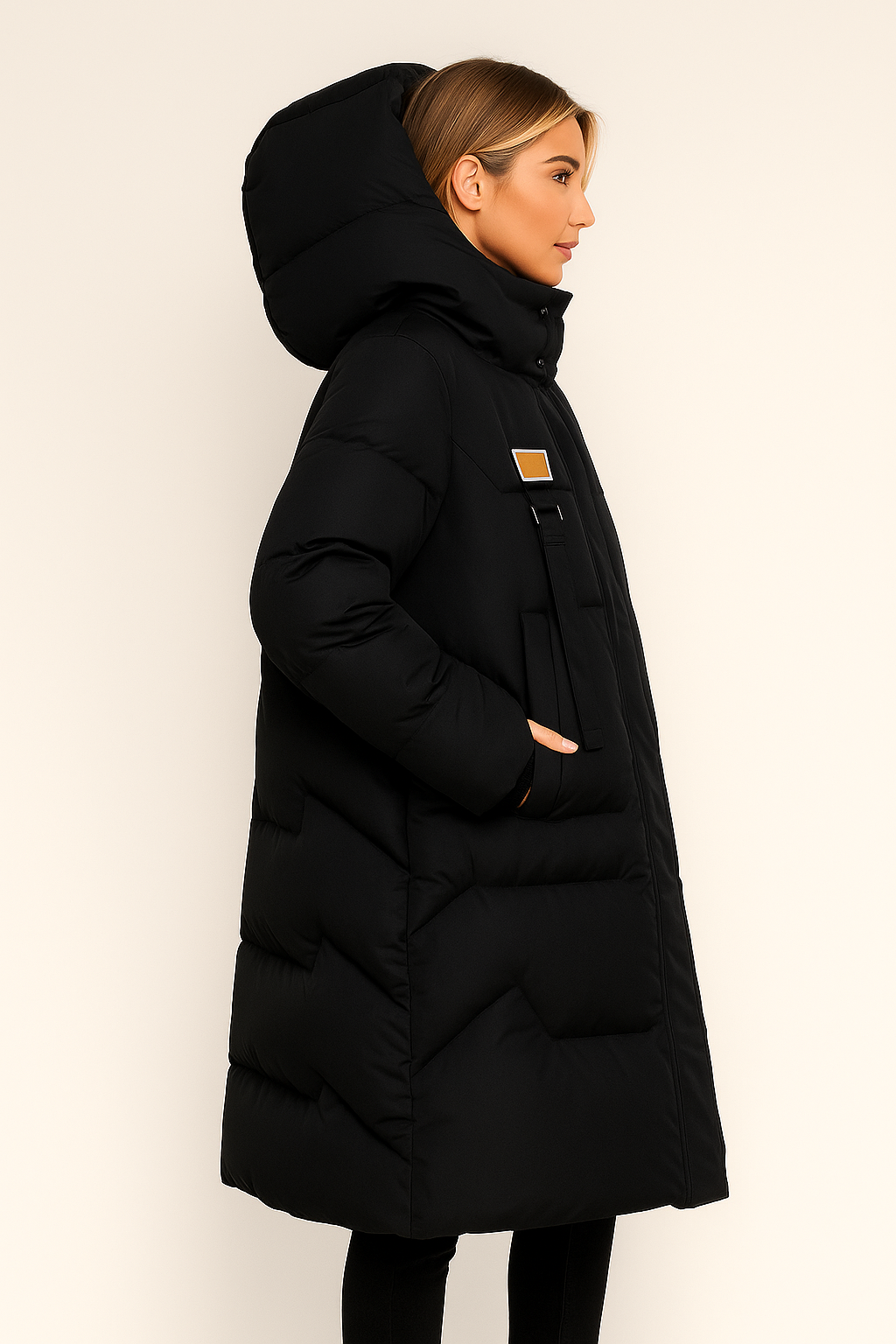 Damenjacke Lange Pufferjacke Polyester