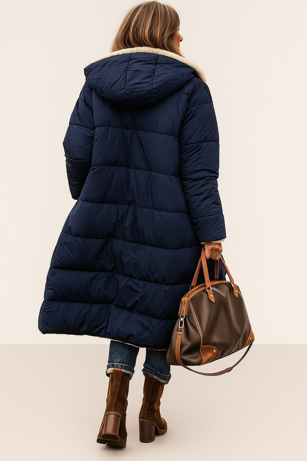 Damen Winter Mantel Fleece