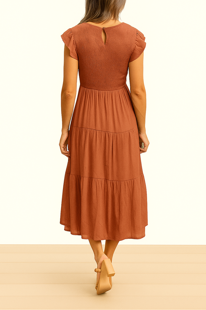 Damen Midikleid Polyester