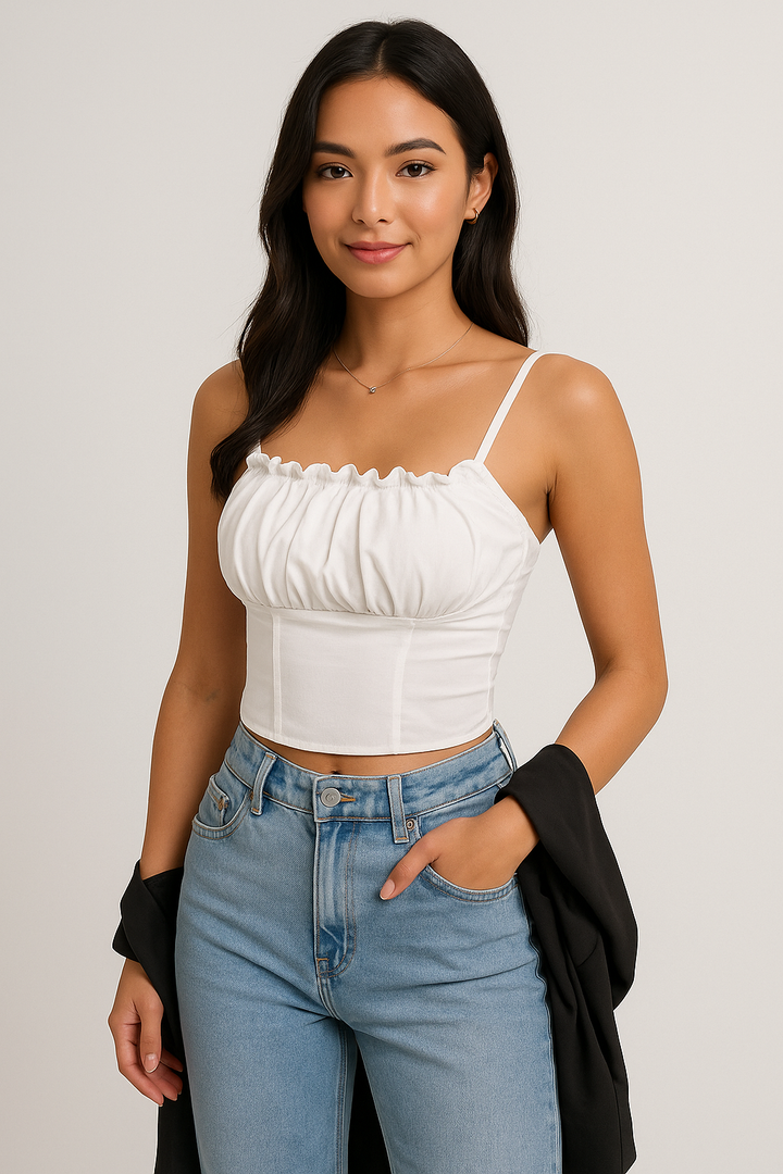 Damen Camisole Top Milchseide