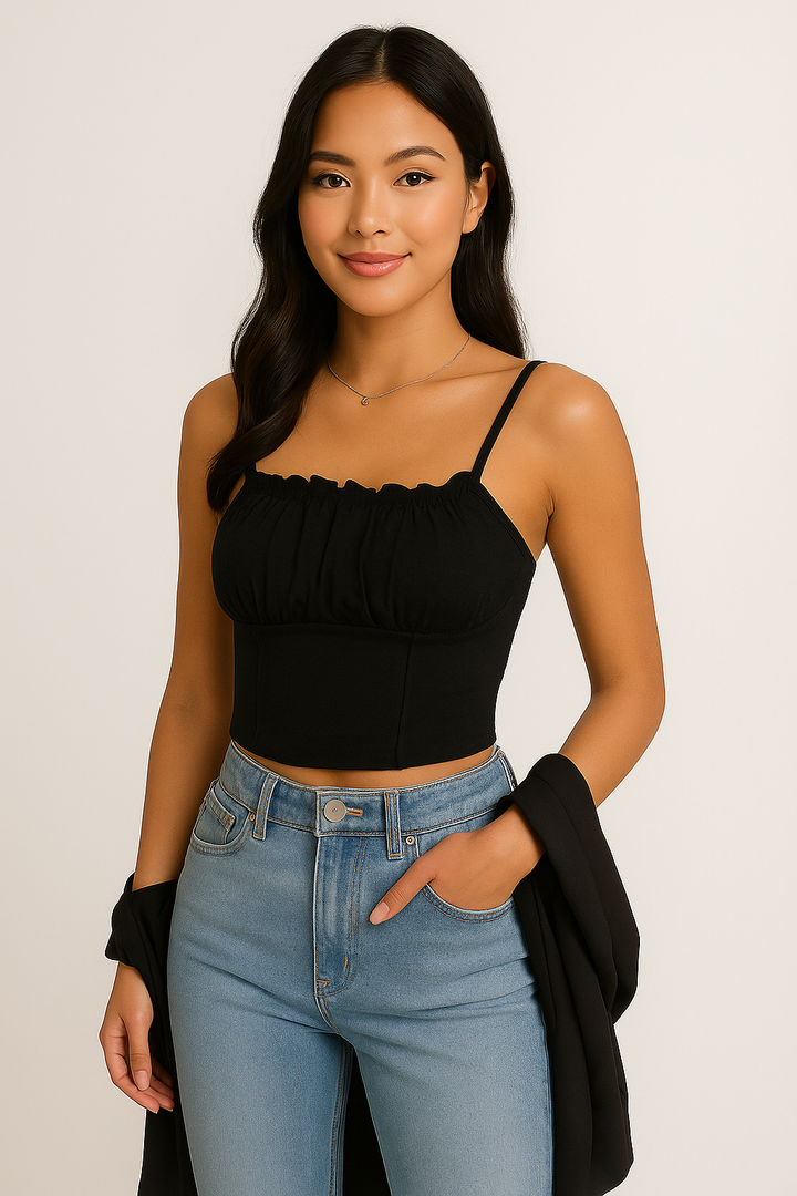 Damen Camisole Top Milchseide