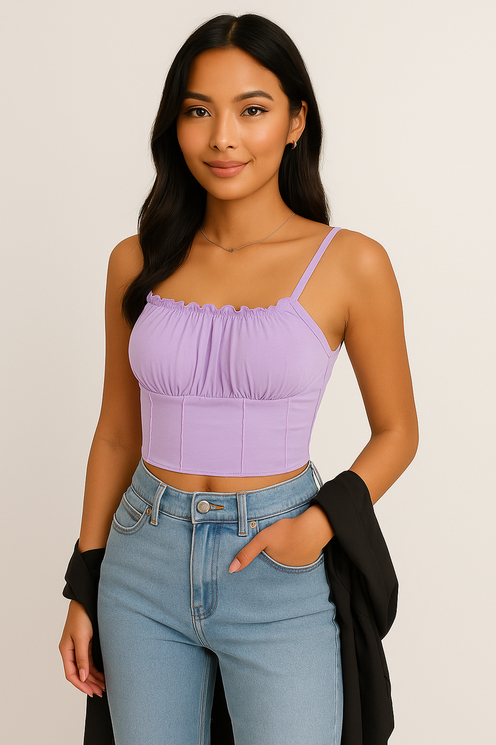 Damen Camisole Top Milchseide